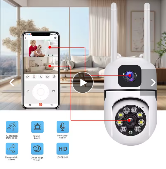 Caméra Ampoule Espion Intelligente avec Vision Nocturne
