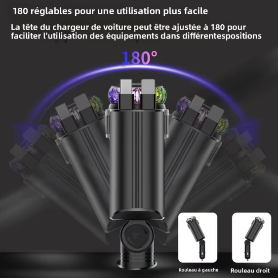 chargeur de voiture multifonction 5-en-1