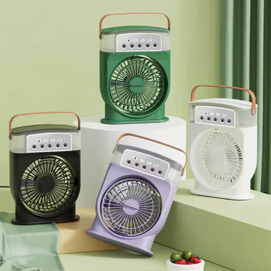 Mini Ventilateur Portable 3-en-1 : Fraîcheur, Lumière et Style