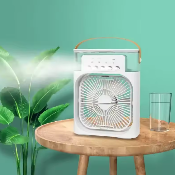 Mini Ventilateur Portable 3-en-1 : Fraîcheur, Lumière et Style