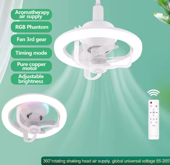 🌪️ LumiFan 2-en-1 – Ventilateur de plafond LED intelligent