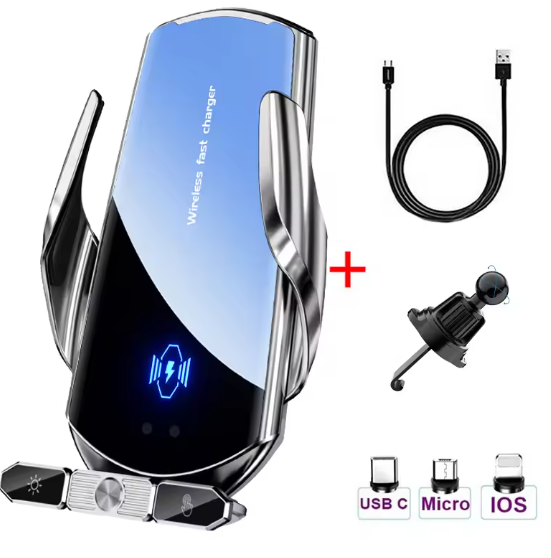 Support Voiture & Chargeur Sans Fil