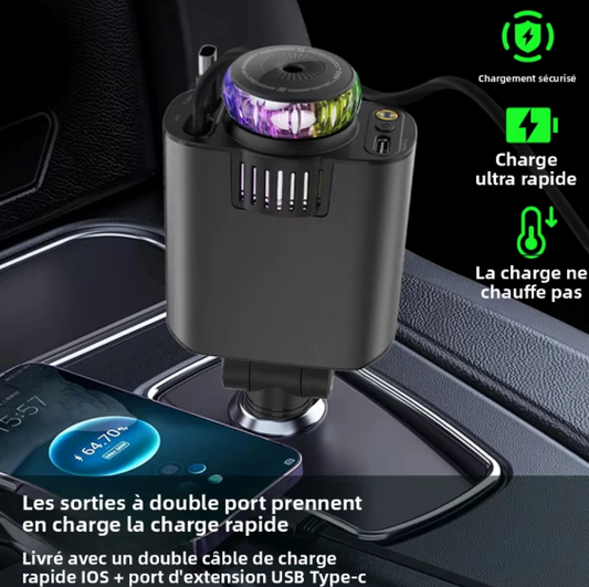 chargeur de voiture multifonction 5-en-1
