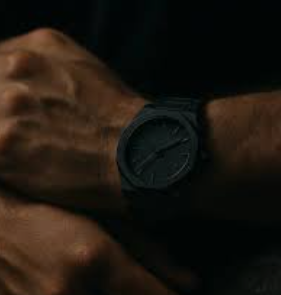 Montre noir en Quartz
