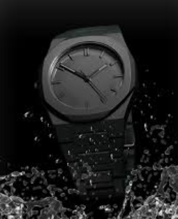 Montre noir en Quartz