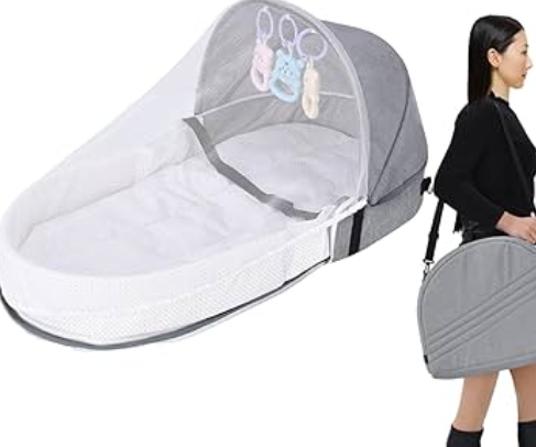 Lit Bébé Portable Pliable avec Moustiquaire Intégrée