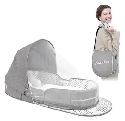 Lit Bébé Portable Pliable avec Moustiquaire Intégrée
